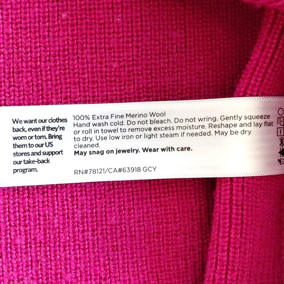 Eileen Fisher Fuchsia Turtleneck Sweater - Picture 4 of 5